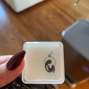 Romanian silver necklace charm